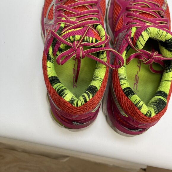 Asics GT-2000 v3 Lite-Show Women’s Running Shoes Sz 7.5 US Red Neon Pink Reflect - Picture 9 of 14